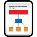Document Organization Chart Icon 128x128 png